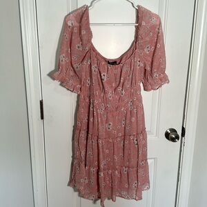 Trixxi pink floral dress, Size XL, never worn